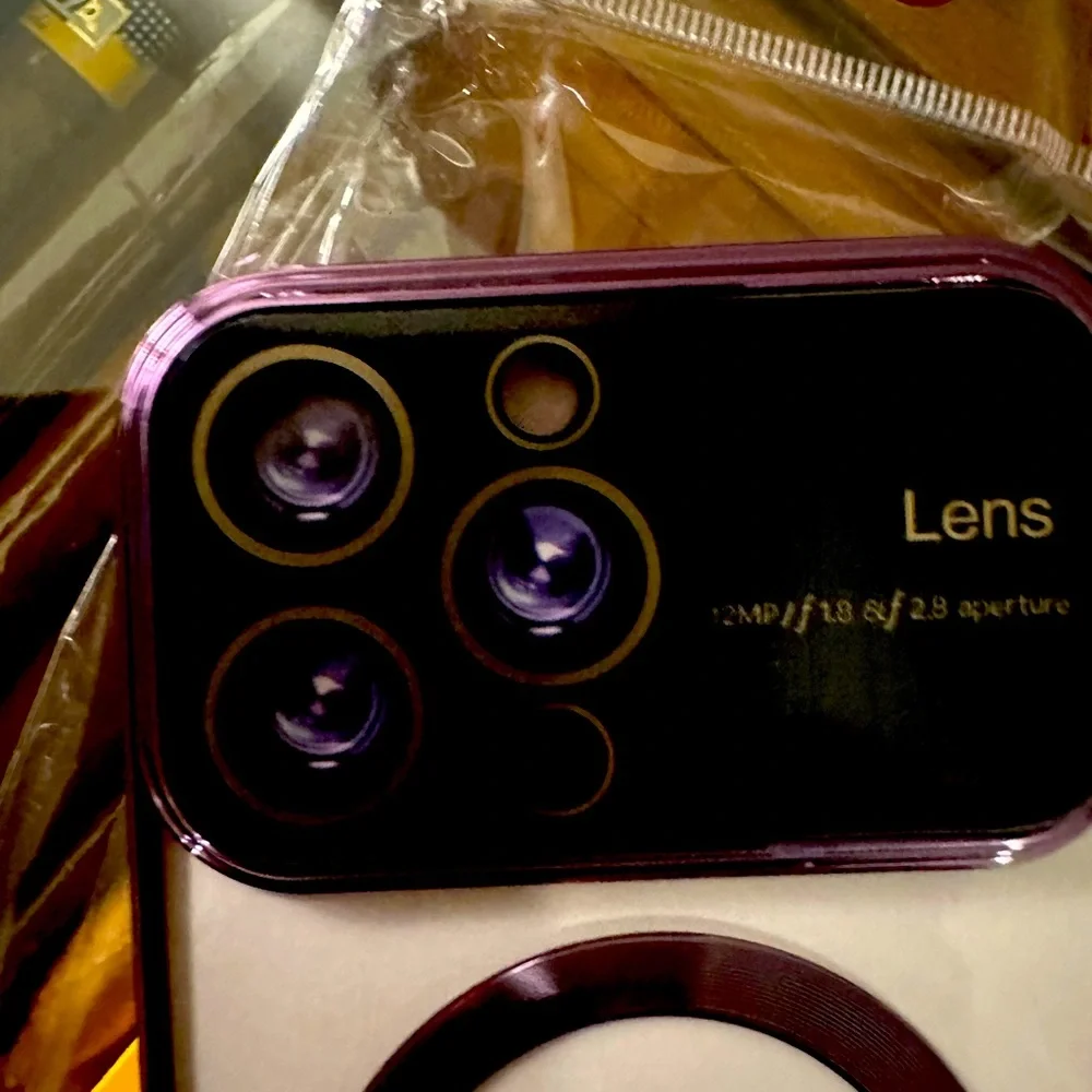 iPhone 14 ProMax Luxury lens protection bumper shockproof Phone Case